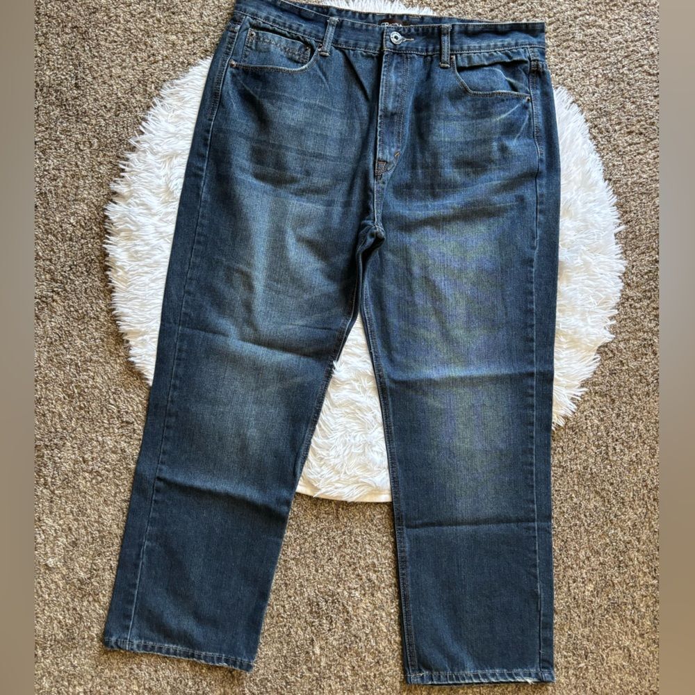 Royal Blue Jeans Straight‎ Fit Mens Size 38